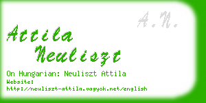 attila neuliszt business card